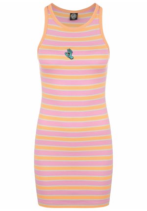 MINI HAND - Šaty do práce - pink orange stripe