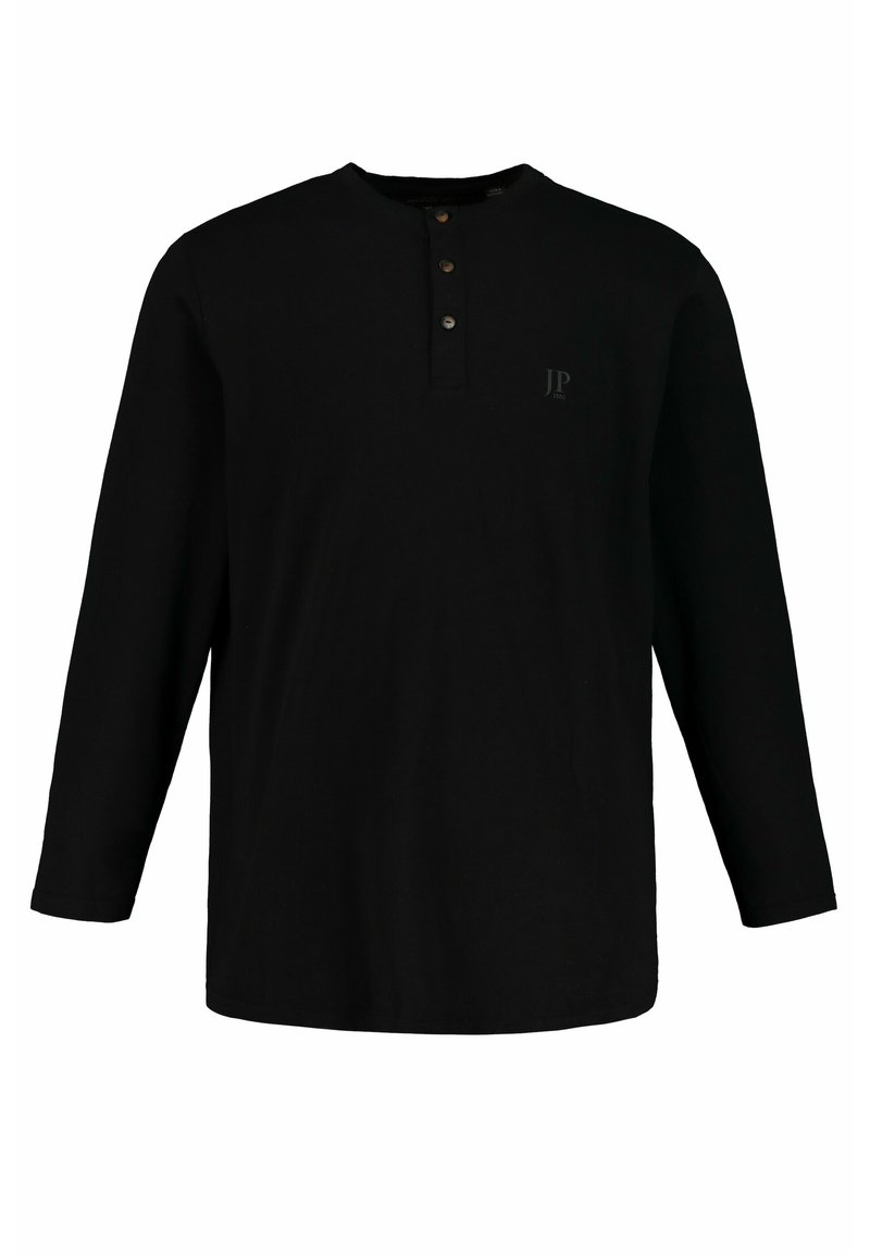 JP 1880 T-Shirt Henley Homme Grandes Tailles L-8XL Manches Longues Patte Boutonnage