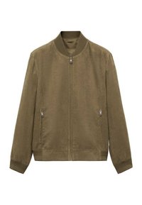 Mango Imitatieleren jas - khaki