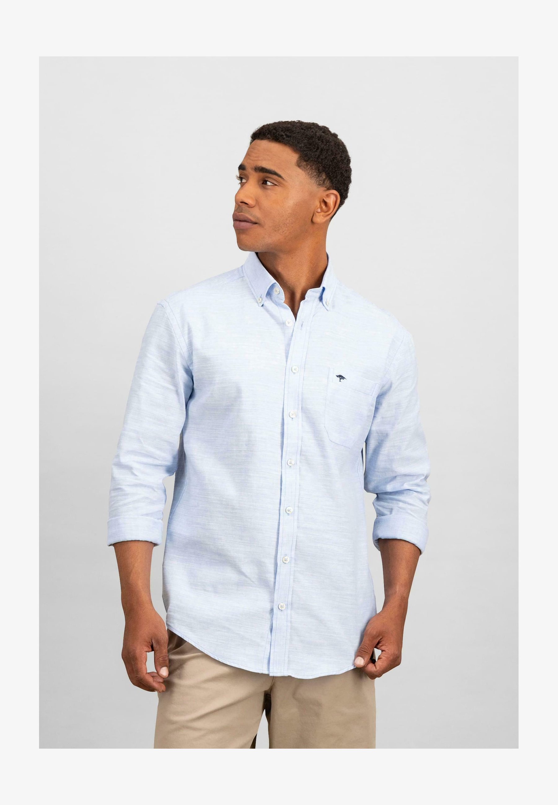Camicia Uomo FYNCH-HATTON In Cotone, Colletto Abbottonato, Maniche Lunghe, Design Moderno E Morbido