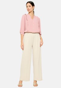 LolaLiza LOOSE-FITTING - Trousers - lt beige