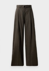 WIDE - Pantaloni - dark brown
