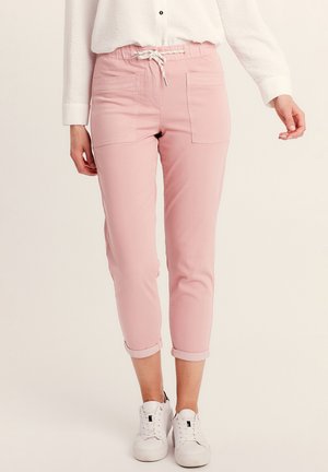 FLOCKIGE MIT KORDELZUG - Trousers - rose pastel