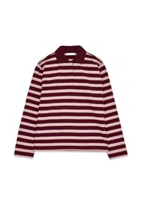 Poloshirt - burgundy pink stripe