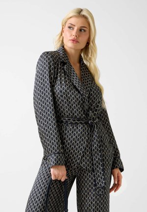 TAILLIERTER MIT GÜRTEL - Blazer - schwarz multicolor