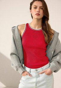 Next REGULAR FIT - RACER TANK SLEEVELESS - Top - red white