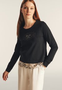 Freddy Camiseta de manga larga - black zebra animalier