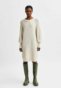 Selected Femme SLFLULU DRESS O NECK - Obleka/pulover - birch