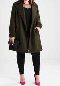 Even&Odd Curvy Klassisk frakke - khaki