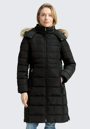 PUFFER MIT ABNEHMBARER KAPUZE - Wintermantel - deep black