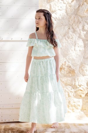ENSEMBLE LONGA - Suknja A kroja - vert d'eau