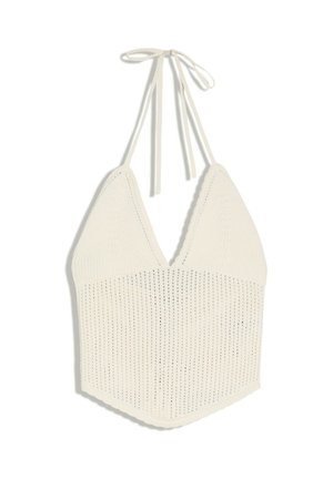 Bershka, TOP WITH OPENWORK DETAIL - Blouse - beige