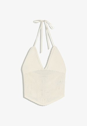 Bershka, TOP WITH OPENWORK DETAIL - Blouse - beige