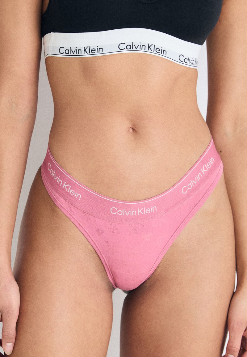 Calvin Klein Underwear THONG ICON COTTON VDAY - String -  berry pink