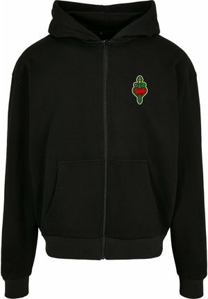 SANTA MONICA HEAVY OVERSIZE ZIP HOO - Užtrauktuku užsegamas treningas - black