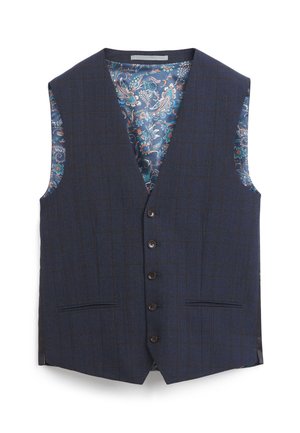SIGNATURE ITALIAN FABRIC CHECK - Gilet de costume - navy blue