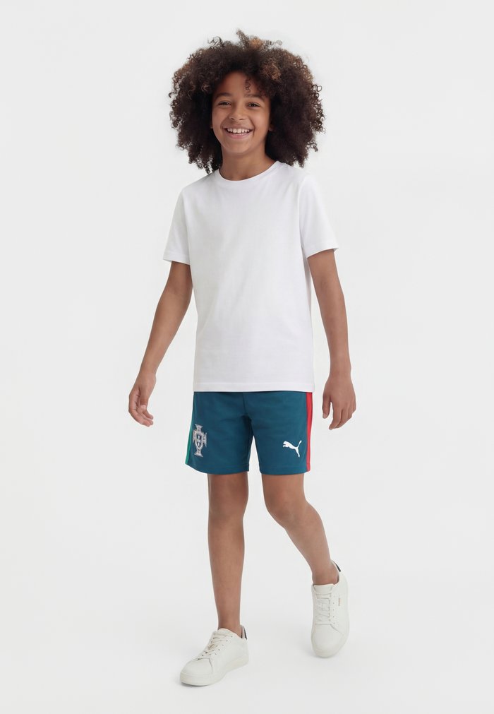 PUMA FPF PORTUGAL TRAINING SHORT - Pantalón corto de deporte - ocean tropic/silver-coloured mist-coloured mist