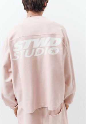 PULL&BEAR STWD PANELLED - T-SHIRT - Top s dlhým rukávom - pink