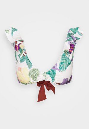 GATHERED REMOVABLE PAD - Horní díl bikin - green