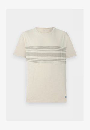 Pier One, STRIPES SHORT SLEEVES T-SHIRT - Μπλουζάκι με στάμπα - beige