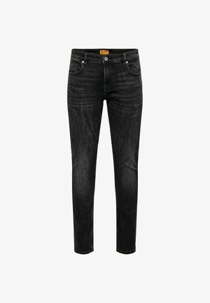 Only & Sons, SLIM FIT JEANS ONSLOOM LOW RISE SKINNY FIT JEANS - Jean slim - washed black