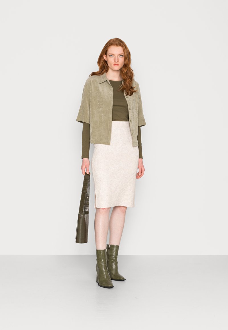 Damen Jeansröcke | Cream BLAIR SKIRT Bleistiftrock oat melange/beige - UM33328 Damen Jeansröcke | Cream BLAIR SKIRT Bleistiftrock oat melange/beige - UM33328
