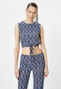 Koton CROP SLEEVELESS TANK - Camicetta - blue