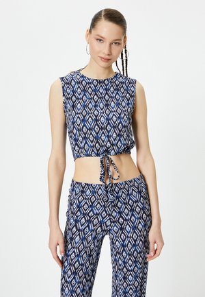 Koton CROP SLEEVELESS TANK - Bluse - blue