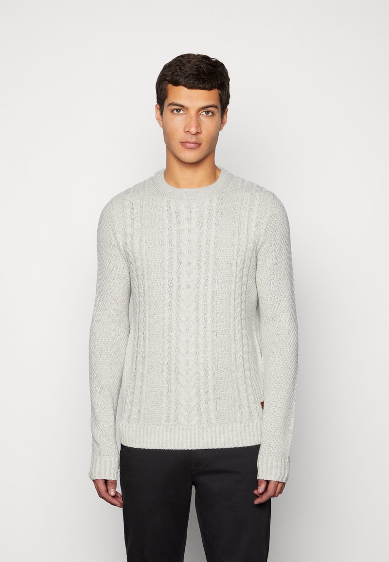 Jack & Jones JJCRAIG CREW NECK Jersey de punto white/crema Zalando.es