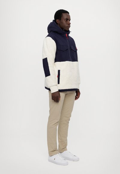 Polo Ralph Lauren PILE FLEECE HYBRID HOODIE - Flisinė striukė - herbal milk multi