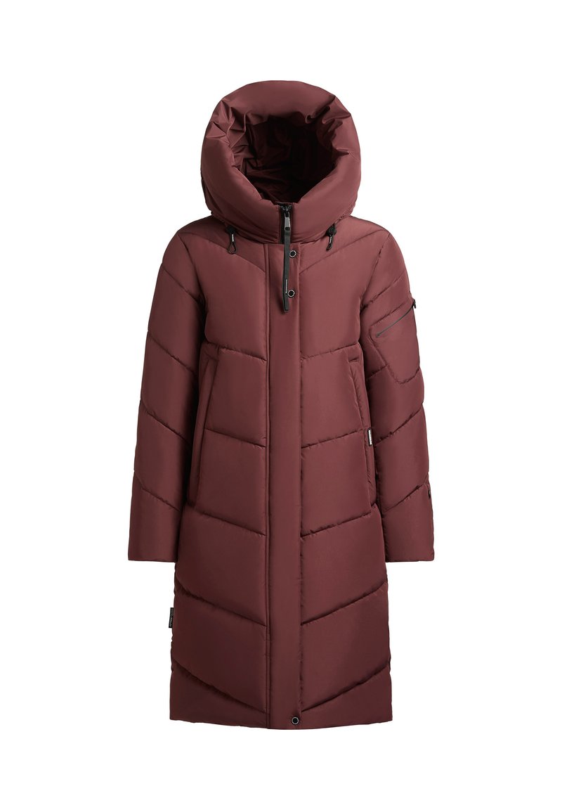 khujo Wintermantel donkerrood