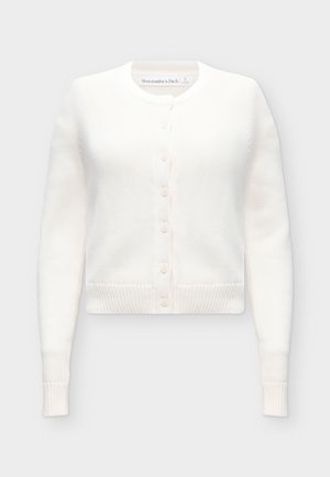 Abercrombie & Fitch, SHRUNKEN CREW CARDIGAN - Жилетка - off white