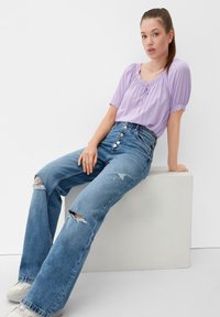 QS MIT BINDEBAND - Camicetta - lavendel