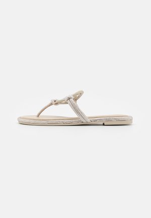 Tory Burch MILLER KNOTTED PAVE - T-bar sandals - stone gray