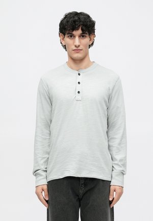 CLASSIC HENLEY - Long sleeved top - grey