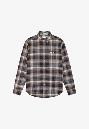 Wrangler LONG SLEEVE BRUSHED - REGULAR FIT - Vapaa-ajan kauluspaita - navy birch