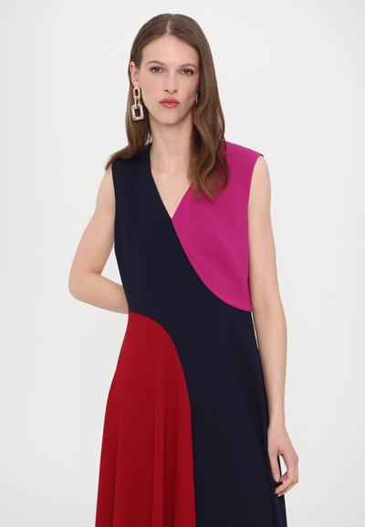 Roksanda MIRAL DRESS - Cocktailjurk - fuchsia/crimson/navy