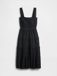GAP X DOEN EYELET MIDI DRESS - Rochie de zi - true black