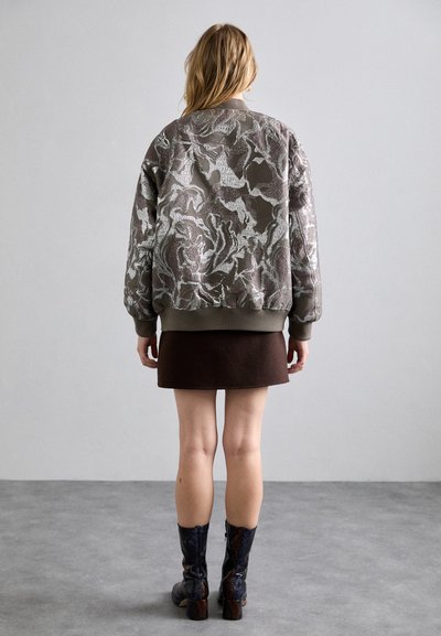 Stine Goya Bomber Jacket - abstract foliage