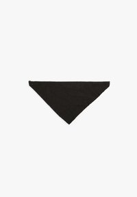 Mustakoloinen kolmionmuotoinen bandana, joka on valmistettu kankaasta, yksinkertainen malli ja sileä rakenne, sopii erilaisiin tyylivaihtoehtoihin.
