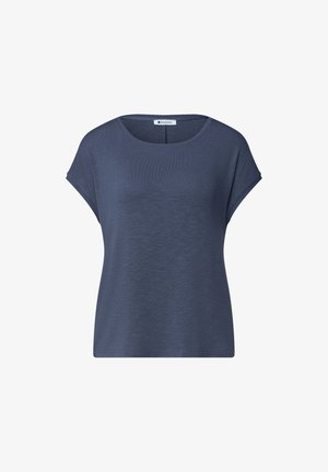 Street One, DROPPED SHOULDER SHIRT MIT RUNDHALS - T-paita - ashen blue