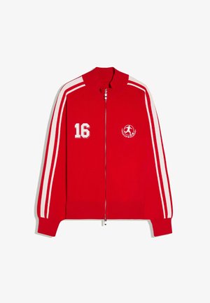 Bershka, EMBROIDERED ZIP-UP - JACKET - Veste de survêtement - red