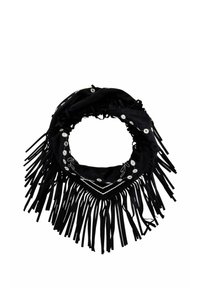 TRIANGULAR FRINGE - Selyemkendő - black
