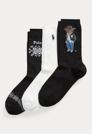 Polo Ralph Lauren, POLO BEAR SNOWFLAKE CREW SOCK 3-PACK - Chaussettes - black