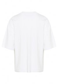 Witte cropped T-shirt met korte mouwen, gemaakt van zachte katoen, met een ronde halslijn en een eenvoudig, onopvallend ontwerp aan de achterkant.