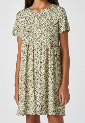 Day dress - mottled dark green
