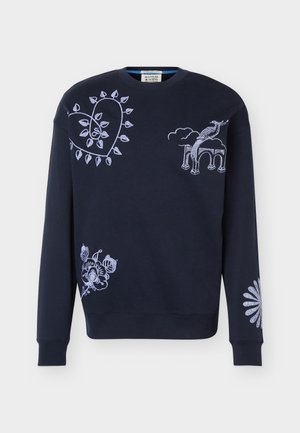 Scotch & Soda, DELFTS EMBROIDERED RELAXED FIT - Sweatshirt - sky captain