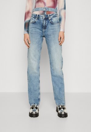 Jeans straight leg - washed mid blue