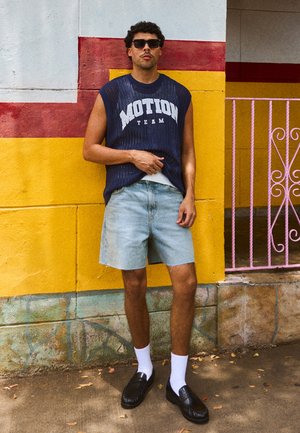 Bershka, Jeans Shorts - light blue