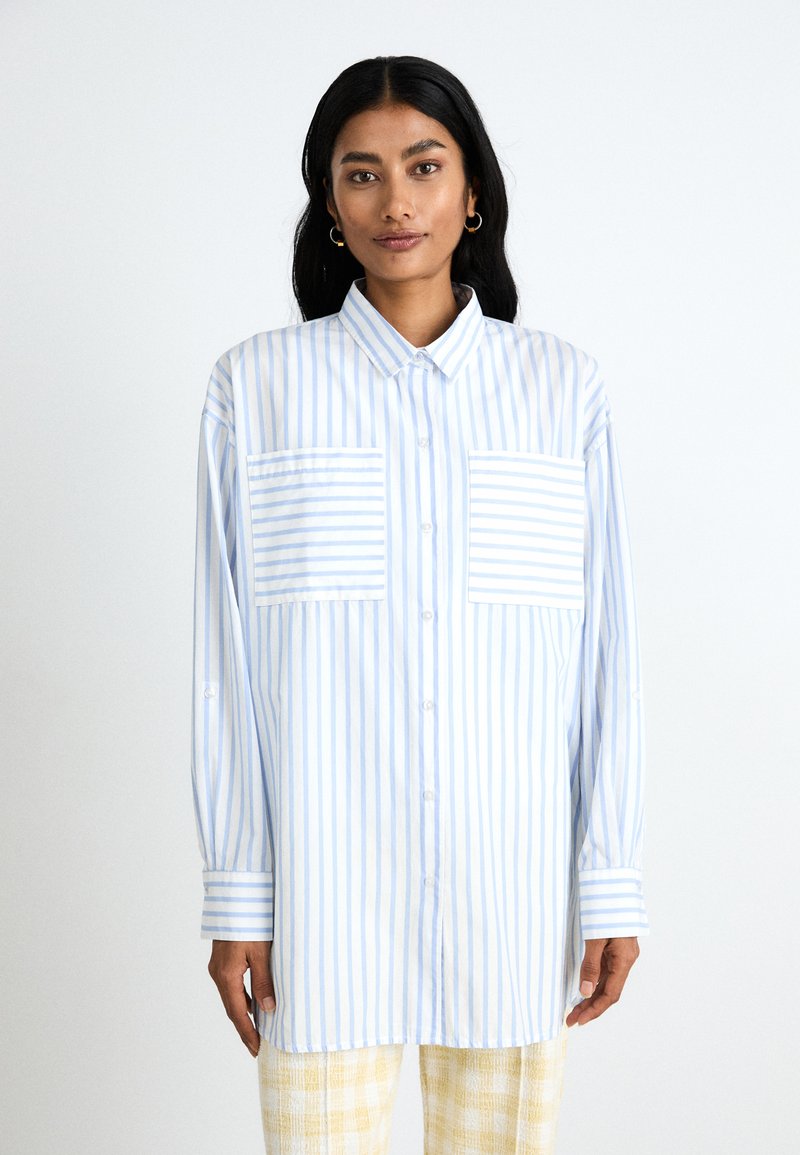 Barbour NICOLA - Πουκαμίσα με κουμπιά - white/blue